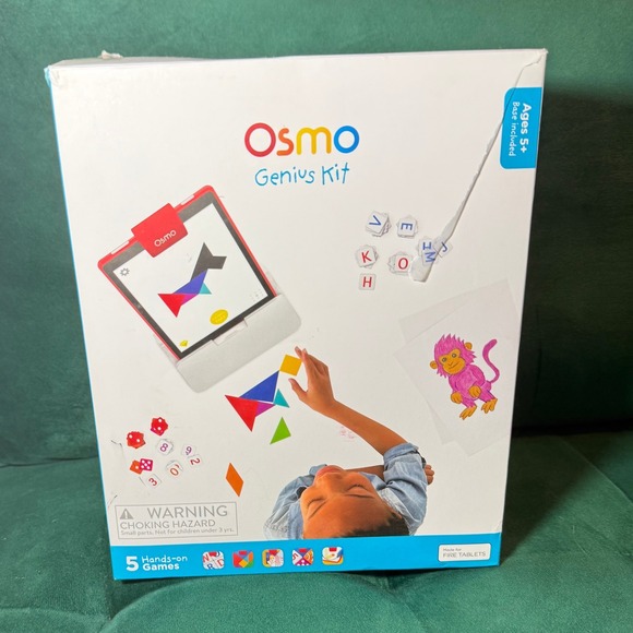 Osmo Genius Kit for Amazon Fire Tablets 5 Hands-On Learning Games - Picture 1 of 8
